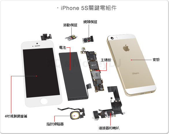 iphone 5s产品结构图